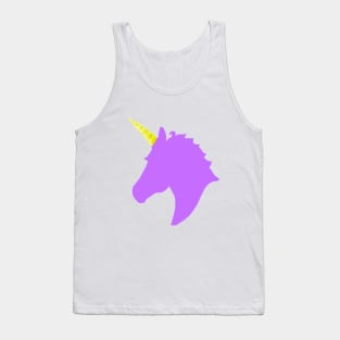 Lavender Unicorn Head Tank Top